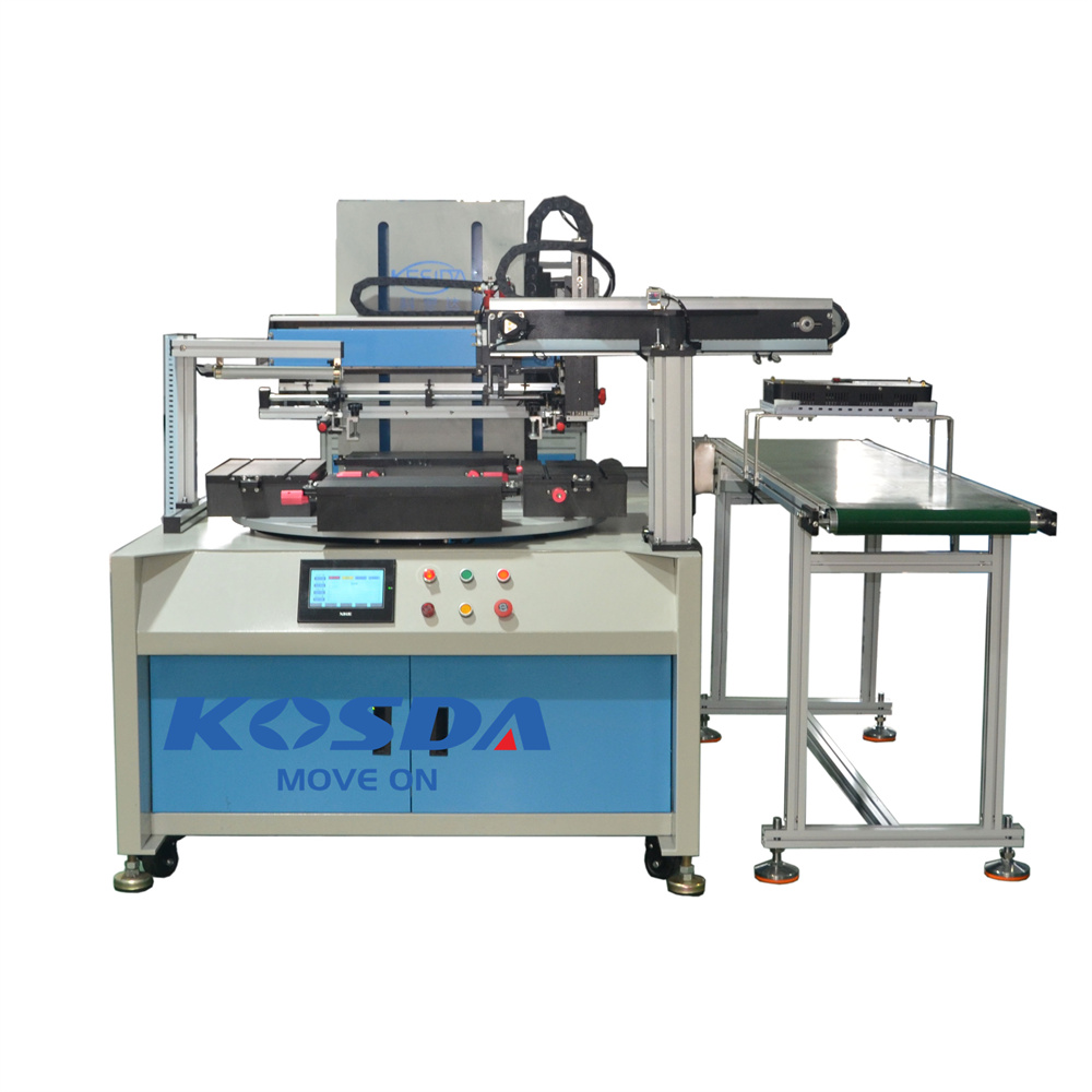 Turntable Flact Screen Printer-Kosda machinery -printing and non-standard automated machine